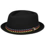 Knit Colour Band Pork Pie Wool Hat by Lierys black