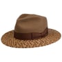 Wool Crown Hat with Straw Brim by Stetson brown-beige