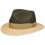 Twotone Toyo Traveller Raffia Hat by Stetson darkolive