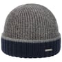 Contrast Edge Wool Beanie Hat by bugatti grey-blue