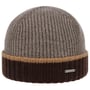 Contrast Edge Wool Beanie Hat by bugatti beige-brown