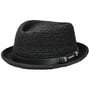 Diamond Crochet Raffia Hat by Stetson black