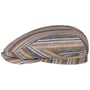 Sacota Driver Linen Flat Cap by Stetson blue-beige