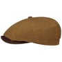 Hatteras Waxed Contrast Flat Cap by Stetson brown