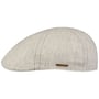 Texas Stripe Structure Flat Cap by Stetson oatmeal