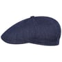 Bricksford 8 Panel Linen Flat Cap by Stetson denim