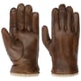 Wilson Knit Edge Leather Gloves by Pearlwood brown