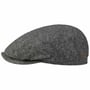 Aysgarth Wool Driver Flat Cap by JJ Hats grey-mottled