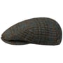 Burnstead Wool Driver Flat Cap by JJ Hats blue-green