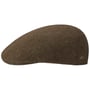 Wool Mix Driver Flat Cap by JJ Hats brown