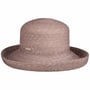 Javina Upward Brimmed Straw Hat by Seeberger grey