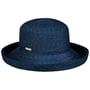Javina Upward Brimmed Straw Hat by Seeberger navy