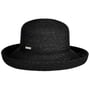Javina Upward Brimmed Straw Hat by Seeberger black