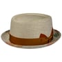 Denvio Pork Pie Linen Hat by Alfonso D’Este beige