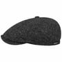 Medora Wool Flat Cap by Stetson dark grey