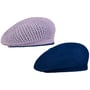 Reversible Knit Beret by bedacht lilac