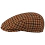 Mini Check Wool Driver Flat Cap by Lierys beige-brown
