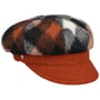 Kilena Wool Check Newsboy Cap by Lierys black-yellow