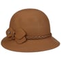 Manuleja Cloche Hat with Leather Band by Lierys beige