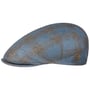 Pierce Silk Check Flat Cap Zechbauer by Mayser blue