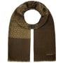 Houndstooth Paisley Mix Wool Scarf by Stetson beige-green