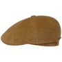 8 Panel Carson Cord Flat Cap by Stetson light brown
