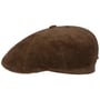 8 Panel Carson Cord Flat Cap by Stetson dark brown