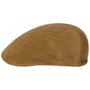 Curson Cord Driver Flat Cap by Stetson light brown