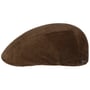 Curson Cord Driver Flat Cap by Stetson dark brown