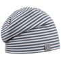 Twotone Stripes Beanie Hat by Gebeana blue