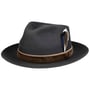 Pinehurst Fedora Wool Hat by Stetson dark grey