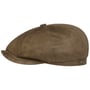 Hatteras Goat Leather Flat Cap by Stetson brown