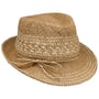 Twotone Trilby Straw Hat by Loevenich camel