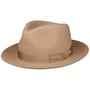 Moncaster Fur Felt Fedora Hat by JJ Hats beige
