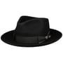 Stoakley Fur Felt Fedora Hat by JJ Hats black