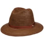 Packable Crochet Raffia Hat by Borsalino brown