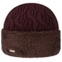 Faux Fur Cuff Knit Hat by Seeberger bordeaux