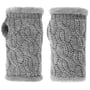 Cable Knit Wrist Warmers by Seeberger grey
