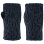 Cable Knit Wrist Warmers by Seeberger navy