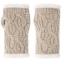 Cable Knit Wrist Warmers by Seeberger oatmeal
