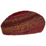 Multicolour Knit Beret by bedacht orange-red