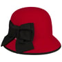 Big Bow Cloche Hat by bedacht red