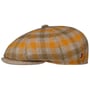 Napoli Wool Check Flat Cap by Alfonso D'Este beige