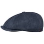 Cashmere Herringbone Flat Cap by Alfonso D'Este blue