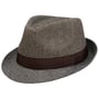Classic Herringbone Cloth Trilby Hat by Lipodo beige-brown