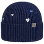 Little Hearts Beanie Hat with Cuff by Lierys navy