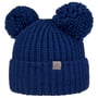 Double Pom Knit Beanie by Lierys blue