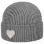 Extra Fine Merino Heart Knit Beanie by Lierys grey