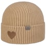 Extra Fine Merino Heart Knit Beanie by Lierys beige