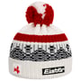 Norrak Pompom Hat by Eisbär white-red